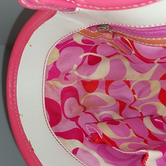 Coach Hand Woven Straw & Leather Small Tote Bag - Picture 11 of 13